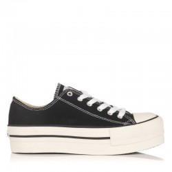 Zapatillas Lona Mujer Victoria Tribu Doble Lona Negro