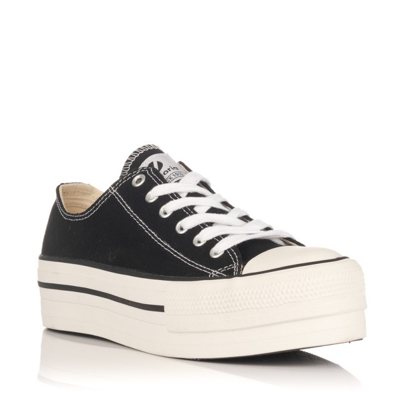 Zapatillas Lona Mujer Victoria Tribu Doble Lona Negro