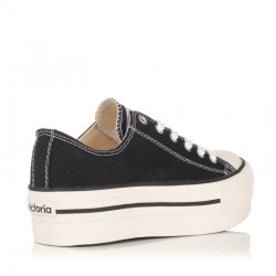 Zapatillas Lona Mujer Victoria Tribu Doble Lona Negro