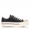Zapatillas Lona Mujer Victoria Tribu Doble Lona Negro