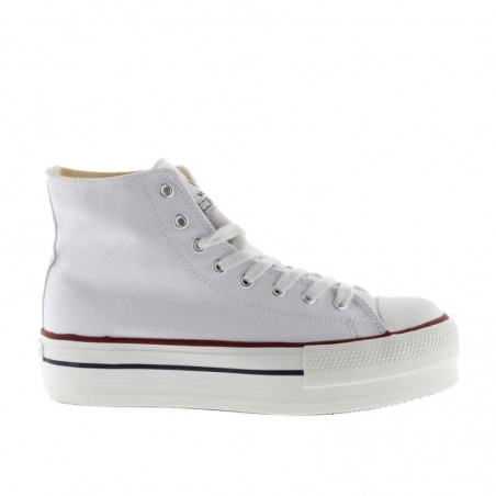 Zapatillas Lona Mujer Victoria 106500 Blanco