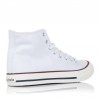 Zapatillas Lona Mujer Victoria 106500 Blanco