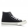 Zapatillas Lona Mujer Victoria Tribu Botín Basket Negro