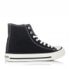 Zapatillas Lona Mujer Victoria Tribu Botín Basket Negro