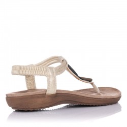 Sandalias Planas Mujer Zapp 17063 Oro