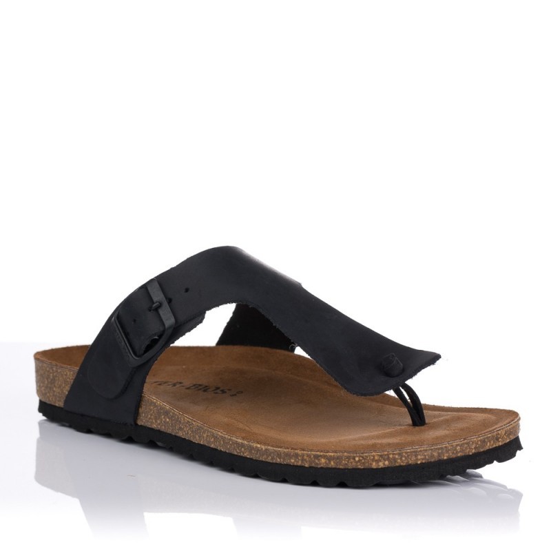 Sandalias Planas Hombre Inter-Bios 9510 Negro