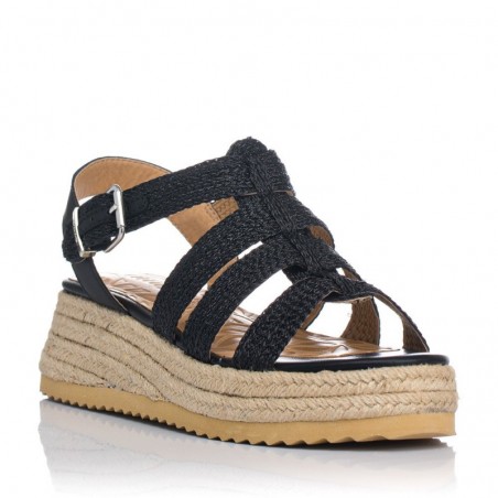 Sandalias Planas Mujer MTNG 52862 Negro