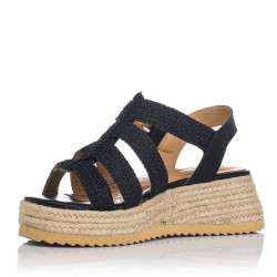 Sandalias Planas Mujer MTNG 52862 Negro