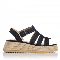 Sandalias Planas Mujer MTNG 52862 Negro