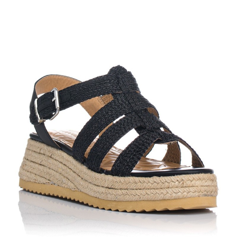 Sandalias Planas Mujer MTNG 52862 Negro