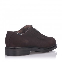 Zapatos Casual Hombre Snipe Blucher 44621 Serraje Inglés Marron