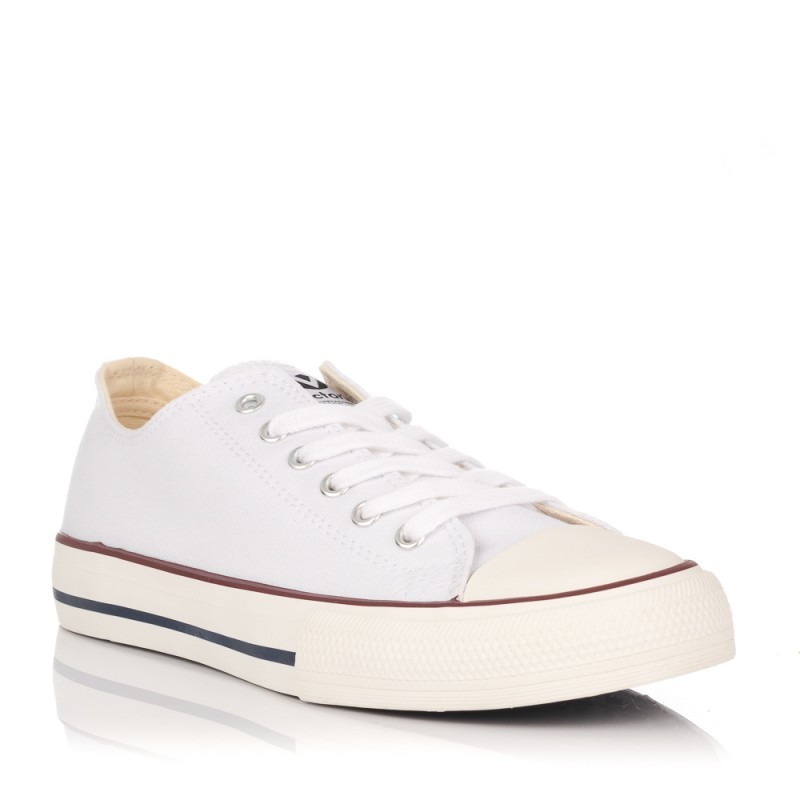 Zapatillas Lona Mujer Victoria Tribu Basket Lona Blanco