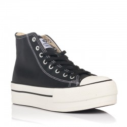 Botines Planos Mujer Victoria Tribu Doble Botín Efecto Piel Negro