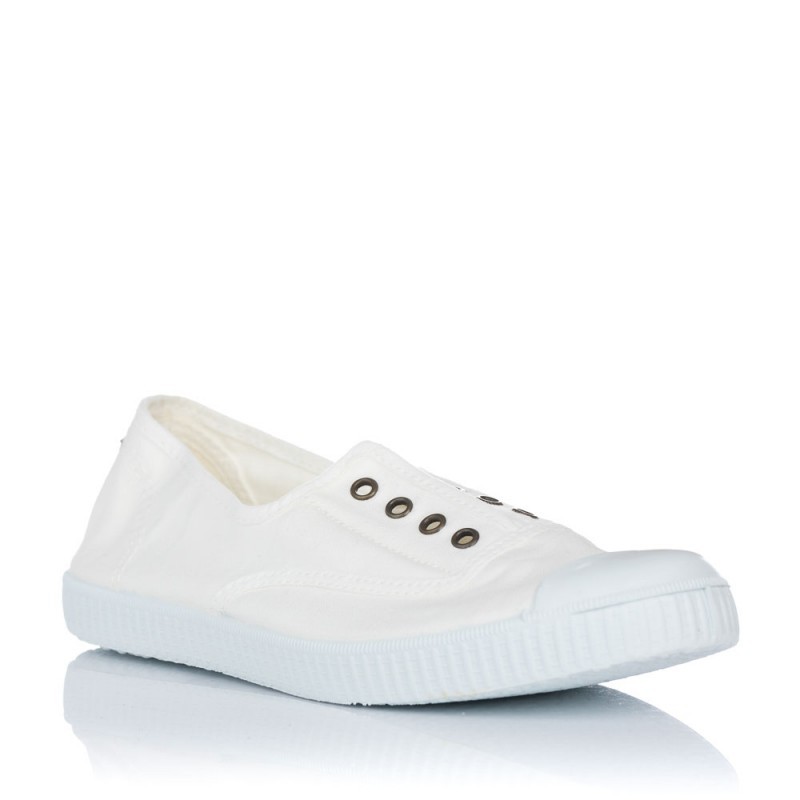 Zapatillas Lona Mujer Victoria Inglesa Lona Drec® Blanco