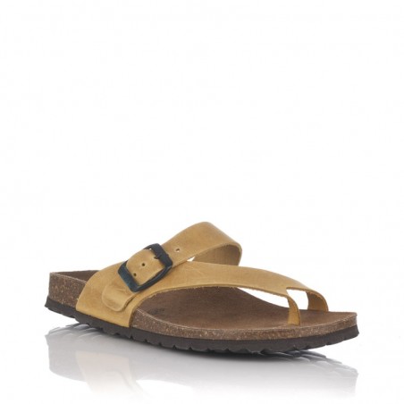 Sandalias Planas Mujer Inter-Bios 7119 Mostaza
