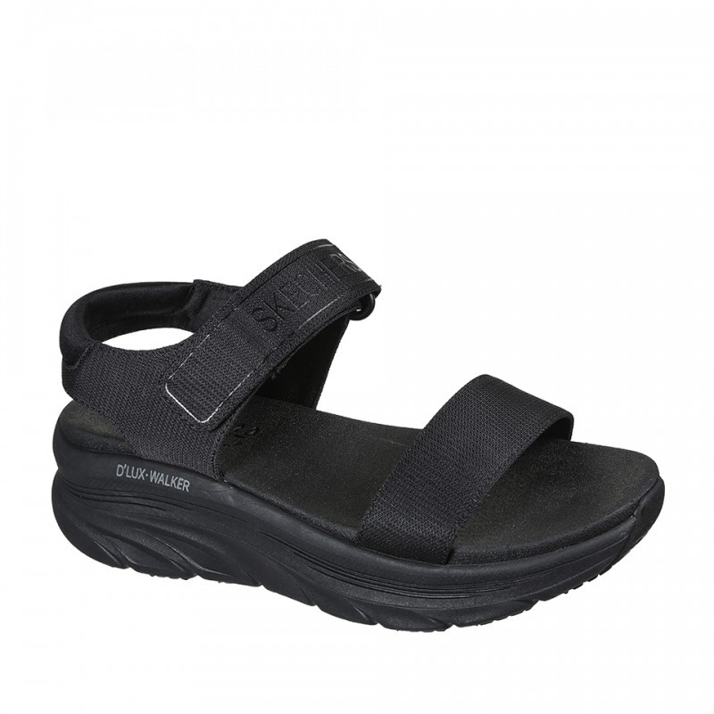 Sandalias Planas Mujer Skechers 119226 Negro