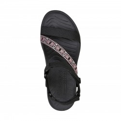 Sandalias Planas Mujer Skechers 163221 Negro