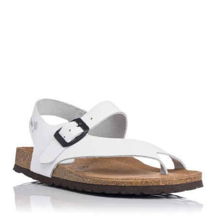 Sandalias Planas Mujer Inter-Bios 7162 Blanco