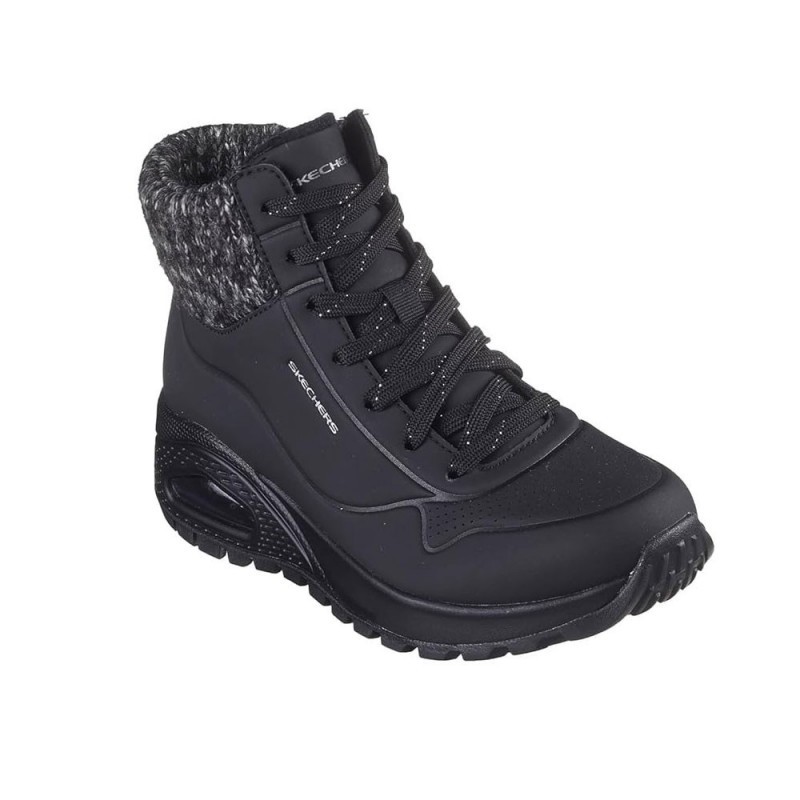 Botines Planos Mujer Skechers Uno Rugged Negro