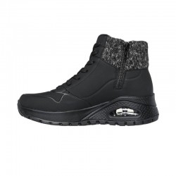 Botines Planos Mujer Skechers Uno Rugged Negro