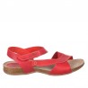 Sandalias Planas Mujer Inter-Bios 4487 Rojo
