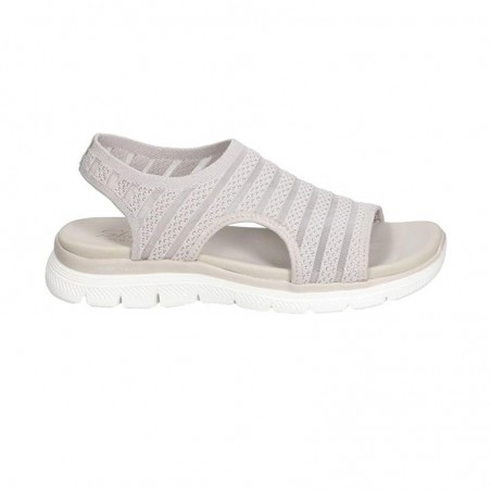 Sandalias Planas Mujer Skechers 119479 Gris