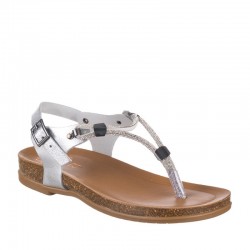 Sandalias Planas Mujer Porronet 3020 Plata