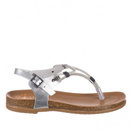 Sandalias Planas Mujer Porronet 3020 Plata