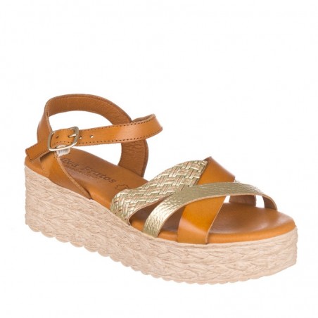 Sandalias Planas Mujer Zapp 760 Oro