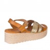Sandalias Planas Mujer Zapp 760 Oro