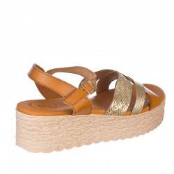 Sandalias Planas Mujer Zapp 760 Oro