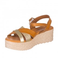 Sandalias Planas Mujer Zapp 760 Oro