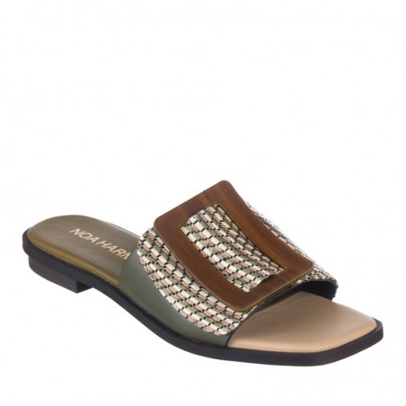 Sandalias Planas Mujer Noa Harmon 9375 Kaki
