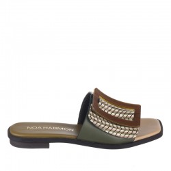 Sandalias Planas Mujer Noa Harmon 9375 Kaki