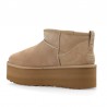 Botines Planos Mujer UGG Ultra Mini Plataform Taupe