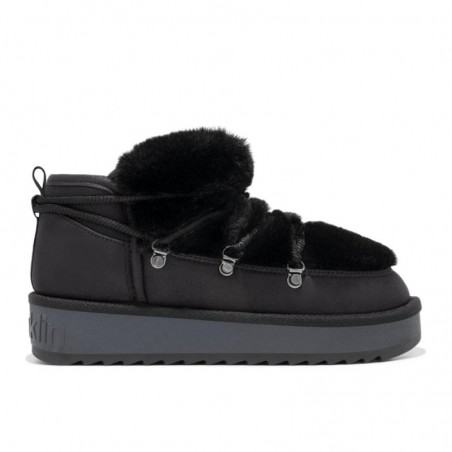 Botines Planos Mujer D.franklin Nordic Trk Fur Low Negro