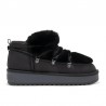 Botines Planos Mujer D.franklin Nordic Trk Fur Low Negro