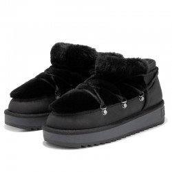 Botines Planos Mujer D.franklin Nordic Trk Fur Low Negro