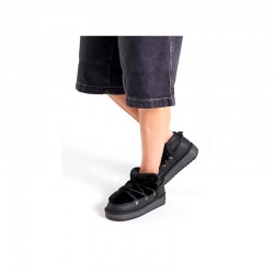 Botines Planos Mujer D.franklin Nordic Trk Fur Low Negro