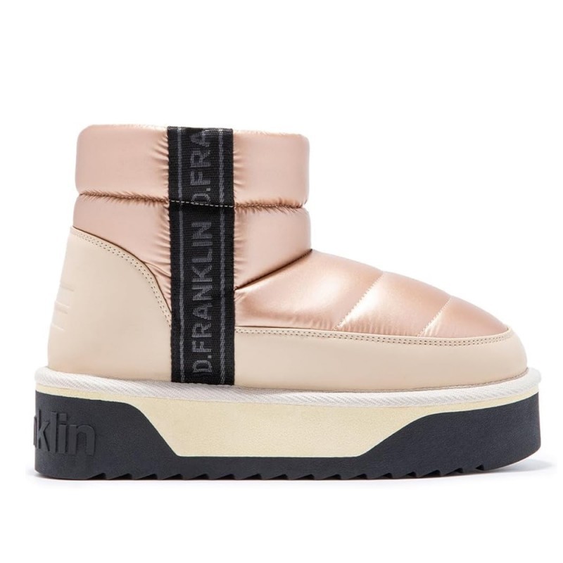 Botines Planos Mujer D.franklin Nordic V.2 Low Bomb Beig
