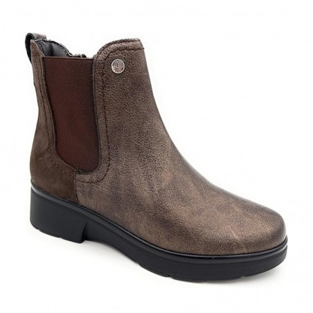Botines Planos Mujer Pitillos 10052 Marron