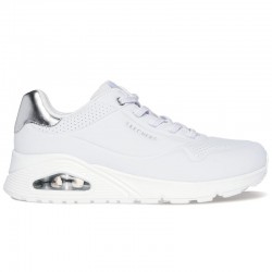 Sneakers Mujer Skechers Shimmer Away Blanco-Plata