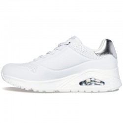 Sneakers Mujer Skechers Shimmer Away Blanco-Plata