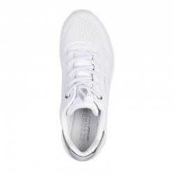 Sneakers Mujer Skechers Shimmer Away Blanco-Plata