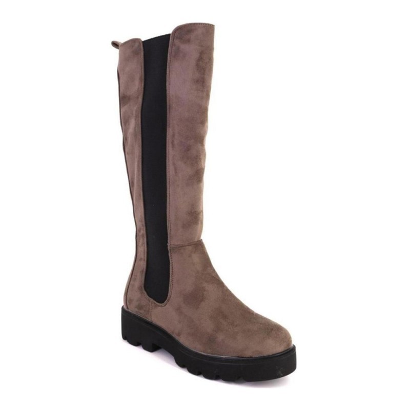 Botas Planas Mujer Zapp 27217 Taupe