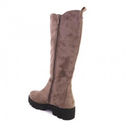 Botas Planas Mujer Zapp 27217 Taupe