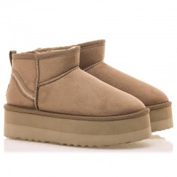 Botines Planos Mujer MTNG 59733 Taupe