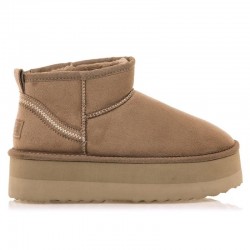 Botines Planos Mujer MTNG 59733 Taupe