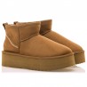 Botines Planos Mujer MTNG 59733 Cuero