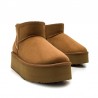 Botines Planos Mujer MTNG 59733 Cuero